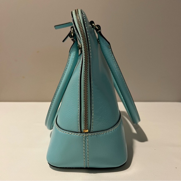 Kate Spade Wellesley Rachelle Leather Satchel, Tiffany Blue - Picture 4 of 10